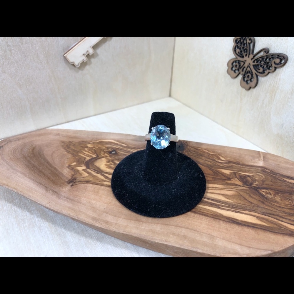 Sapphire Solid Sterling Statement Ring - image 1